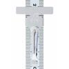 Shinwa Sokutei Mini Scale, Stainless Steel, Upper and Lower Rows, 1mm Pitch, 15cm, 14249