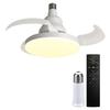 Invisible Leaf Fan with LED Light Remote Control Dimming Fan Electric Silent Ceiling Fan for Dining Room Bedroom Living Room