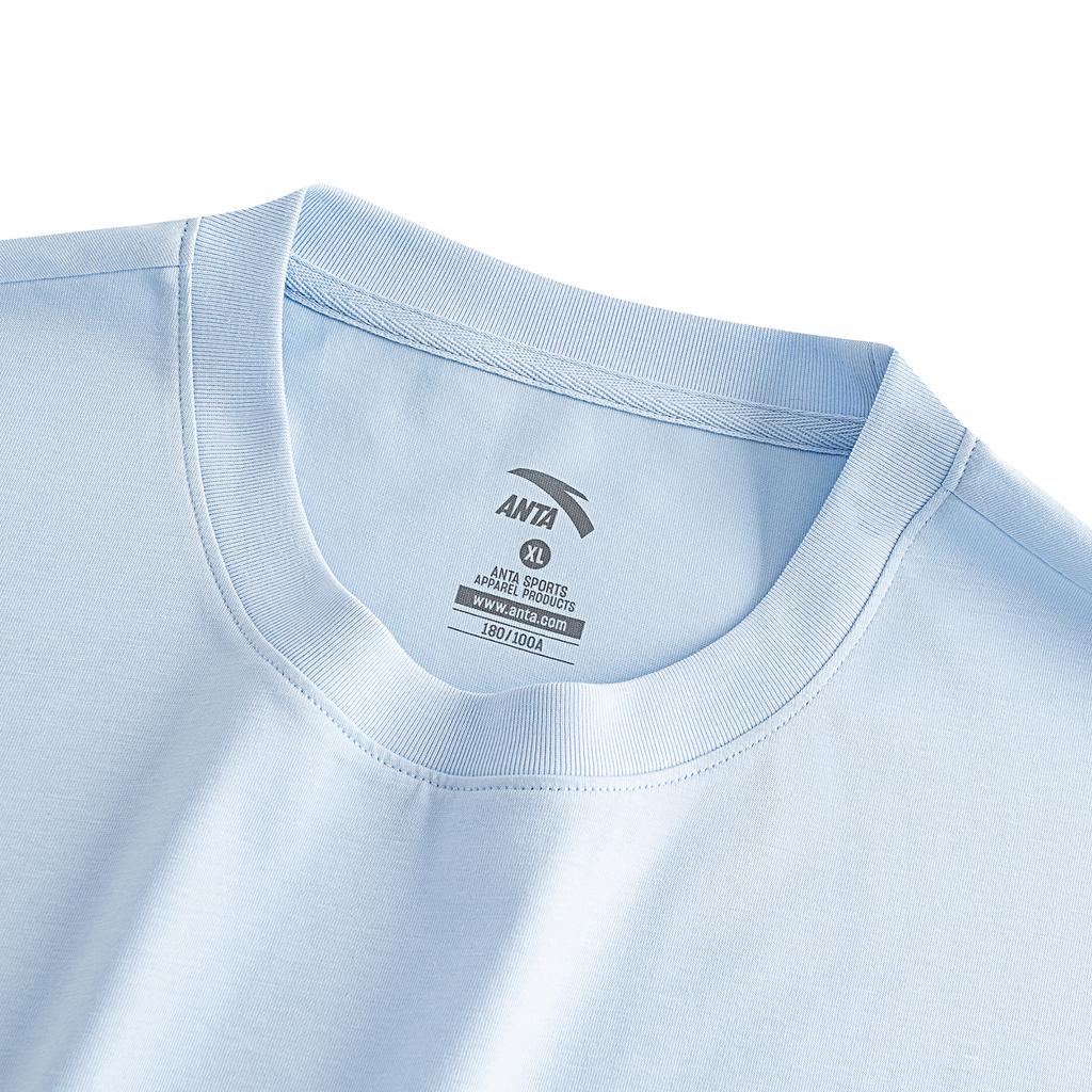 Anta Loose Fit Knitted T-Shirt Summer 2026 Unisex Tops Sky-Blue 972628119-2
