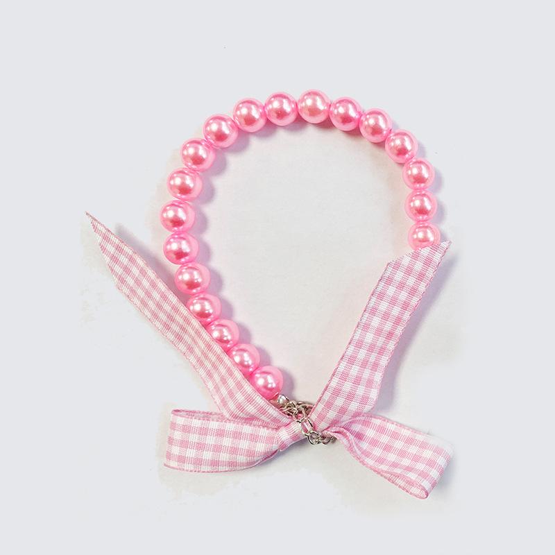 Hot Selling Cute Wind Bow Pendant Necklace Pet Dog Chain Cat Collar Pet Supplies Accessories S