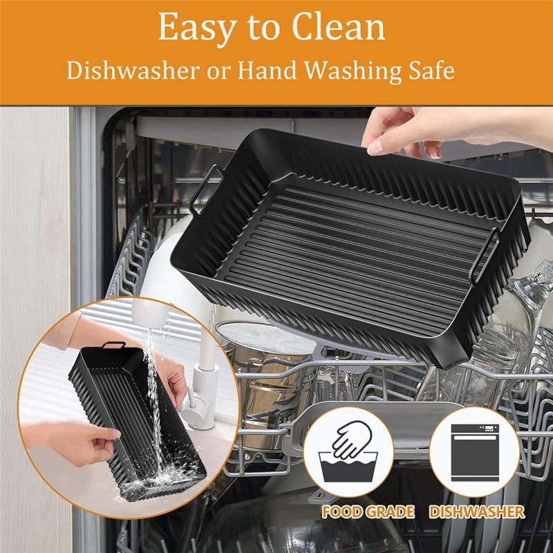 Practical-10.4L Reusable Silicone Air Fryer Liners For Ninja AF500 Silicone Liners Air Fryer Accessories