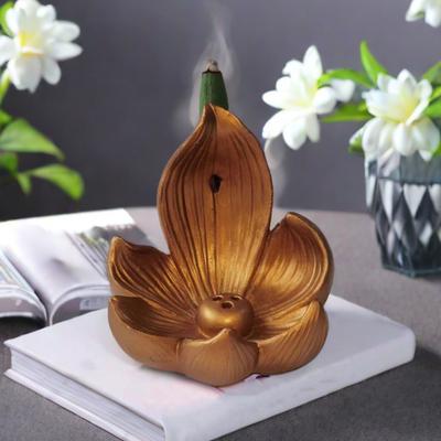 Βάση για θυμιατό σε σχήμα λωτού, Καυστήρας θυμιάματος αντίρροης ροής, Βάση για κώνους θυμιάματος από ρητίνη, Δώρο για λάτρεις του θυμιάματος, Κεντρικό διακοσμητικό τραπεζιού σπιτιού