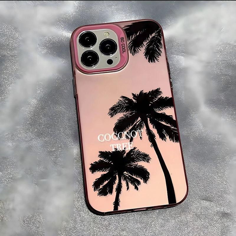 

Two Coconut Trees Suitable for Apple 16PROMAX Mobile Phone Case IPhone 15 Large Hole 14 Niche 17 AIR Simple 13 Apple 12