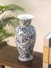 38.5cm/Chinese Ceramic Vase Decoration Living Room Entrance Flower Arrangement Decoration Home Antique Shelf Blue and White