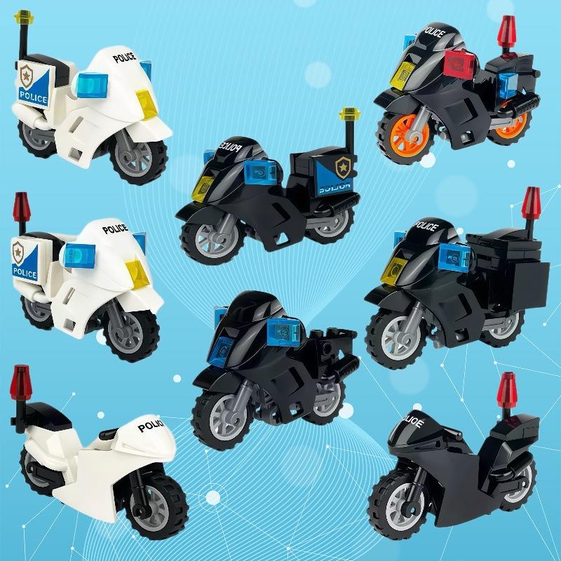 8 Motorcycles 10706G Sharp Blade Black Car Children'S Assembled Building Block Toy Black Car