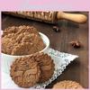 Classic Christmas Elk Snowflake Rolling Pin Perfect For Baking Holiday Cookies