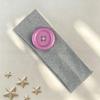New Large Button Button Hairband Colorful Vintage Style Elastic Hairband Stretchable Polyester Retro Headband Women