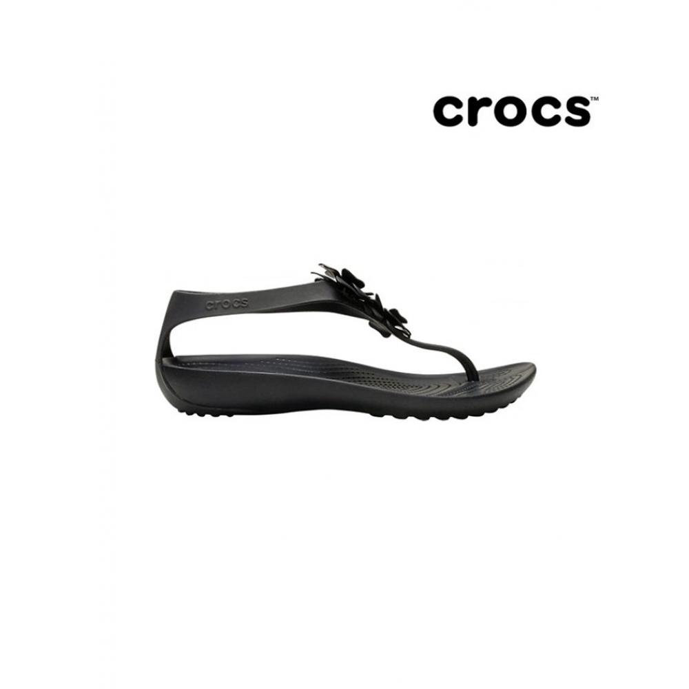 

Crocs Womens Serena Embellished Flip Black 205600 060 W5 220