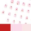 Nail art piece Pink edge French red small love fake nail piece Wear nail removable finished product