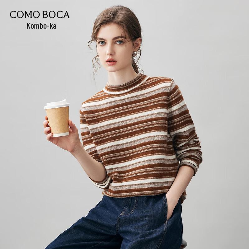 

Komong Boka Women s Retro Striped Cashmere Sweater XL