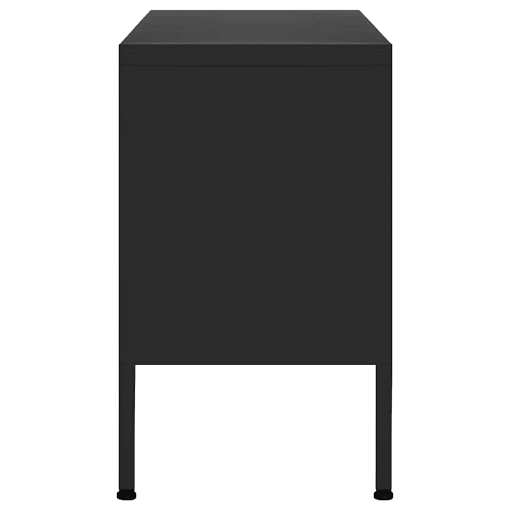 TV Stand in Black 105 x 35 x 50 cm Steel