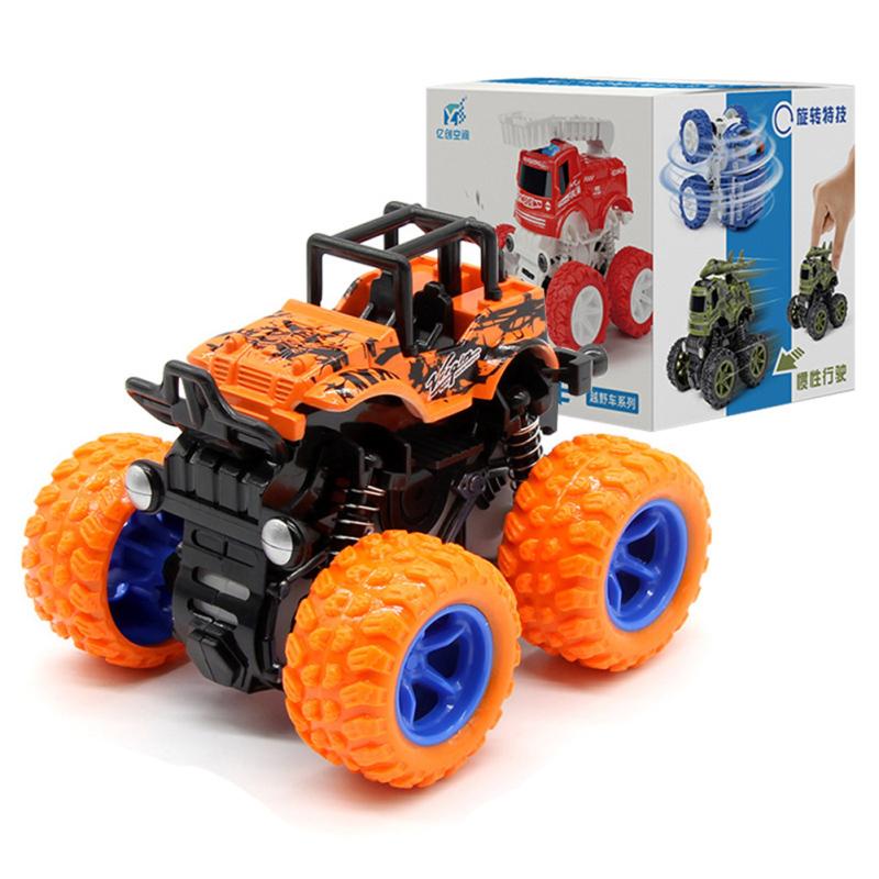 New! 360° Rotating Stunt Off-road Cars 4 Wheel Inertia Drive Crash Shock Resistant Toy Cars For 3-6 Years