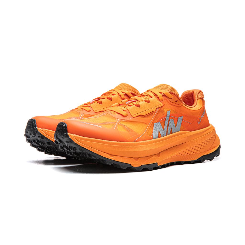 Li Ning Cushioning Slip Resistant Abrasion Resistant Rebound Low top Trail Running Shoes Unisex Burnt Orange ARNV023-2