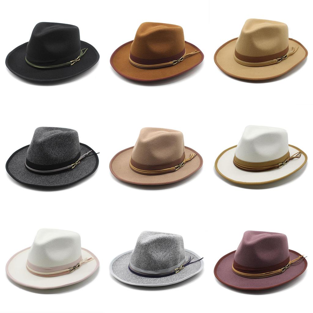 Classic Wool Felt Bowler Hat For Men With Sun Protection And Breathability