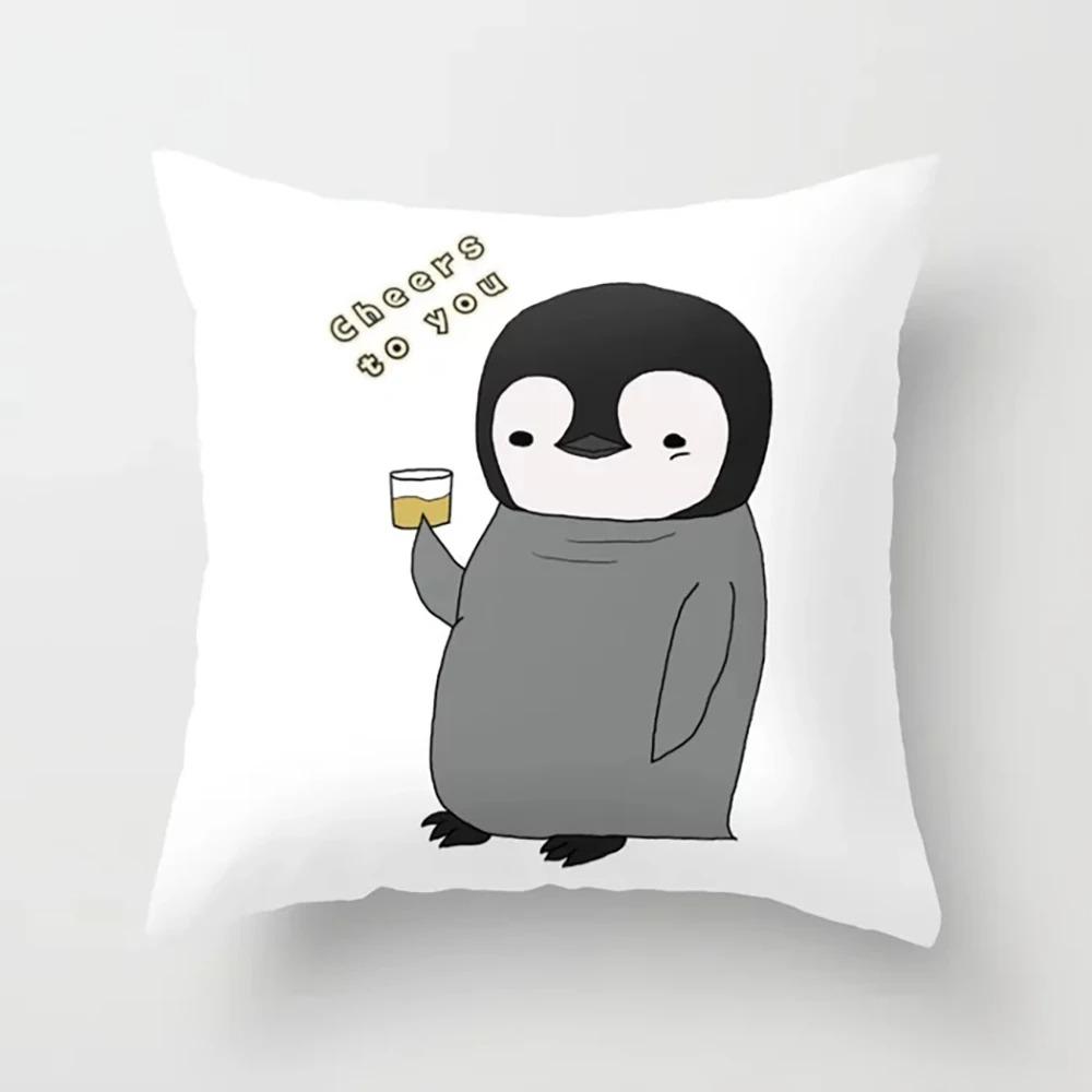 Cute Animal Pattern Pillowcase Office Living Room Car Ornaments Home Pillowcase