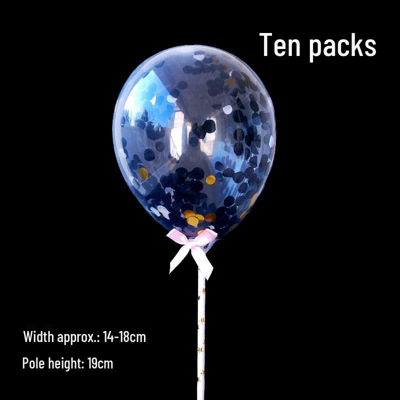 Valentine's Day & Birthday Cake Topper: Gold, Silver, and Colorful Transparent Wishing Balls Decoration