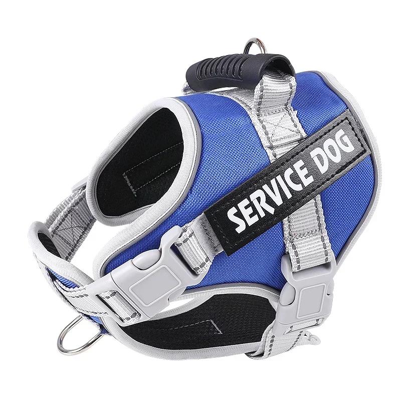 Service Dog Harness with Custom ID Tag Adjustable Dog Harness Dog Vest Leash for Large Dogs Outdoor Dogs Training Accessories
