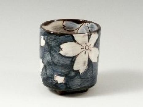 Arita Ware Kikusho Kiln Oribe Nozakura Group Teacup 20805 (couple Teacup)