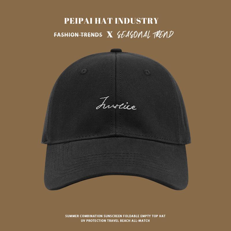 

Female big head circumference showing face small baseball cap Korean version versatile couple cap men regular size