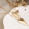 European Style Hip-hop Fashion Necklace Simple Multi-layer Triangular Metal Clothing Accessories Sweater Chain Collarbone Chain