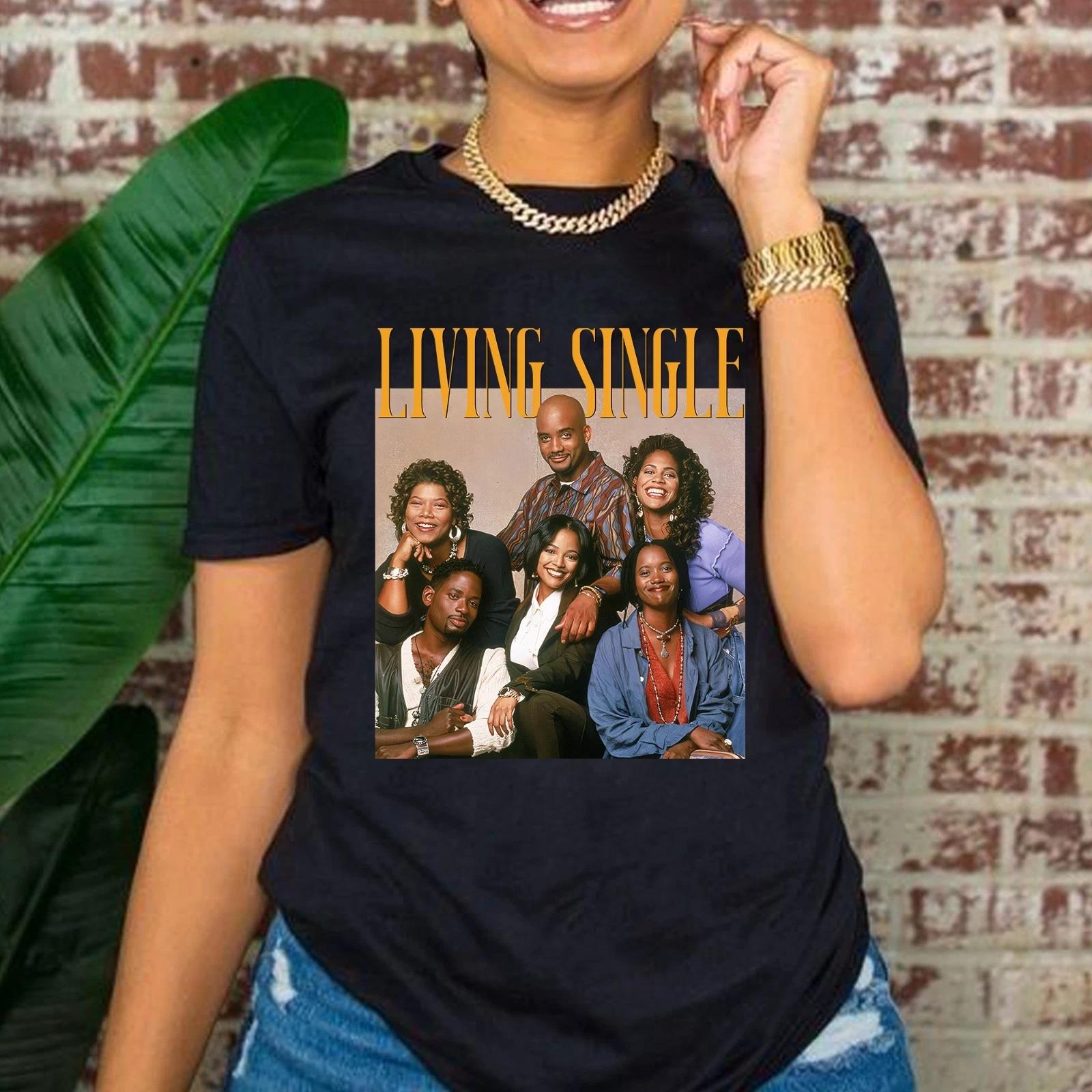 

Living Single Friends T-shirt, Retro Living Single Crew Tee, Classic 80s TV Show S