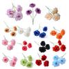 3 Blüten Künstliche Rose Blume Realistischer Falscher Rosenzweig mit Stiel für Vase Tischmittelstück Haus Hochzeit Party Dekoration