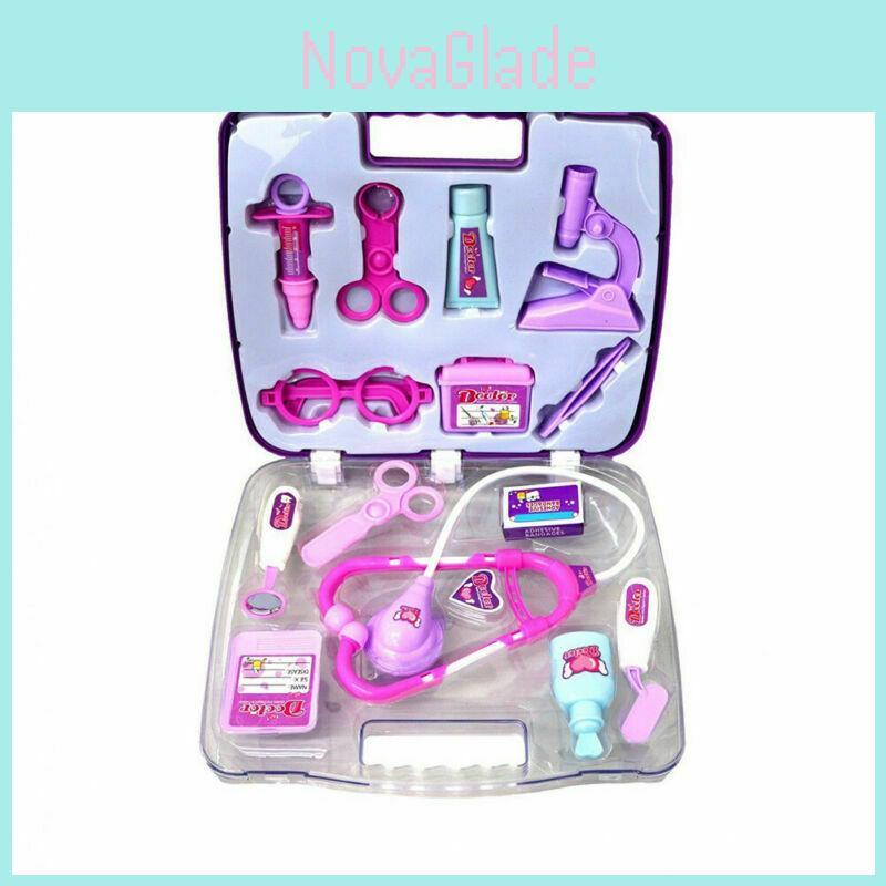 Enchanting Kids Children's Role Play Doctor Nurses Toy Medical Set Kit With Hard Carry Case For Imaginative Play