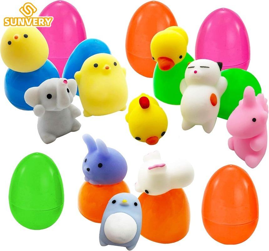 Party Favors Bulk hi Squishy Toy Mystery Prefilled Easter Eggs Squishies Toy for Easter Eggs Fillers School Classroom Prizes