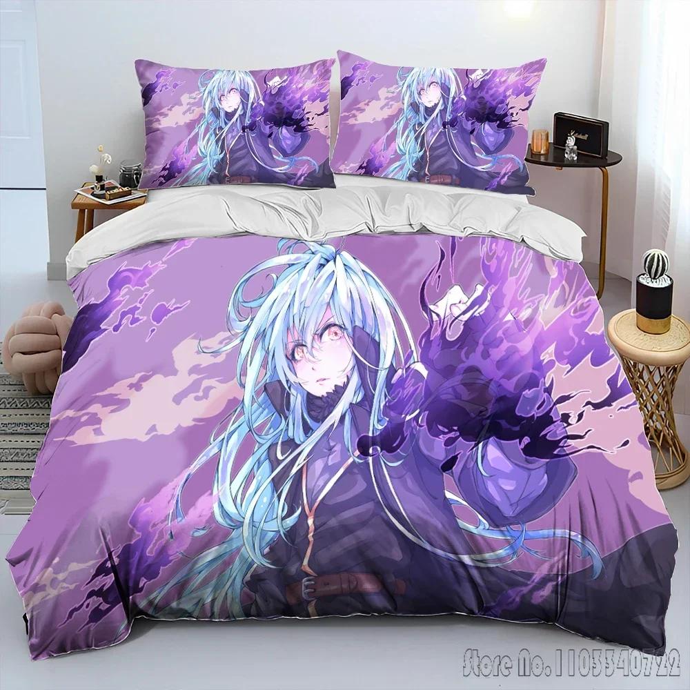 I Got Reincarnated As A Slime Anime Comforter Duvet Cover Set HD Comforter Cover for Kids Bedding Sets Bedclothes Bedroom Decor
