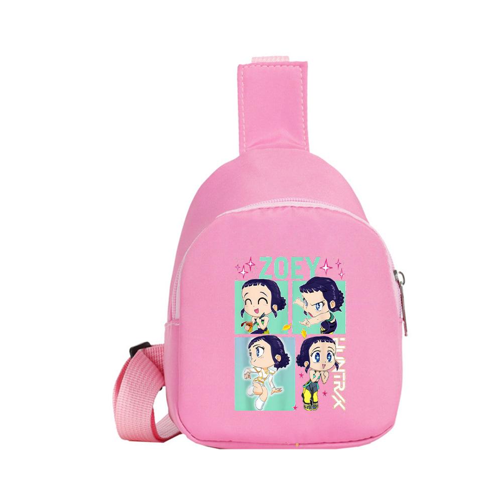 Zaino Petto Kawaii Stampato Anime K-Pop Cacciatori di Demoni per Ragazzo Ragazza Borsa a Spalla Studente Borsa a Tracolla Portatile Regalo di Natale per Bambino