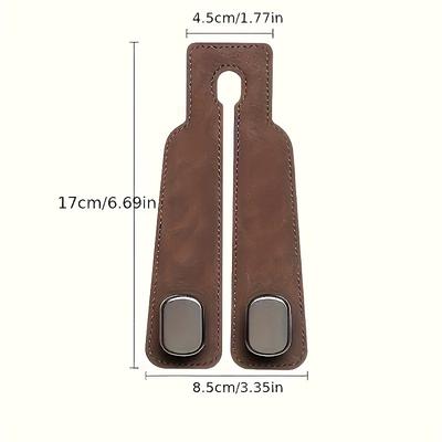 Car Seat Back Cover, Hidden Hook Design - Made of PU Material, Car Hooks, Suede Car Seat Hooks, Suitable for Various Models.