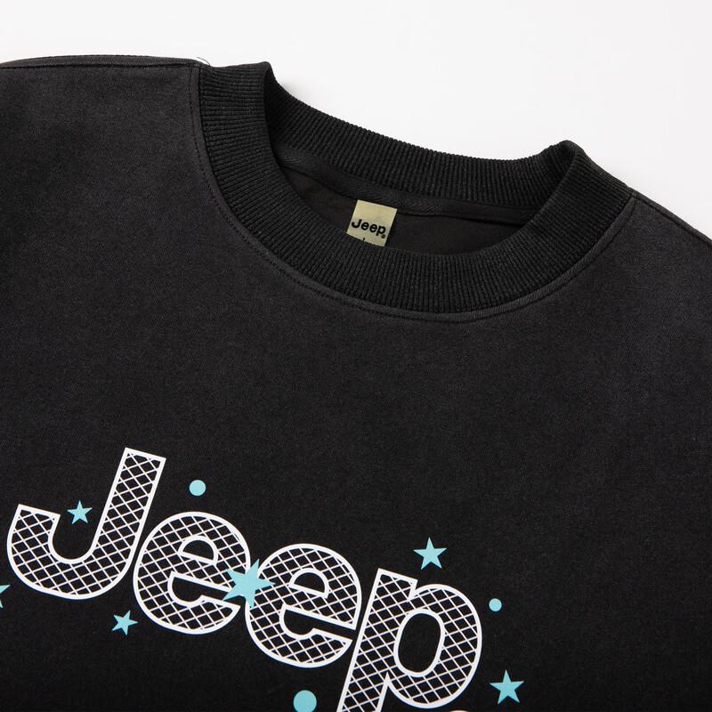 JEEP American Street Style Loose-Fit Graphic Sweatshirt