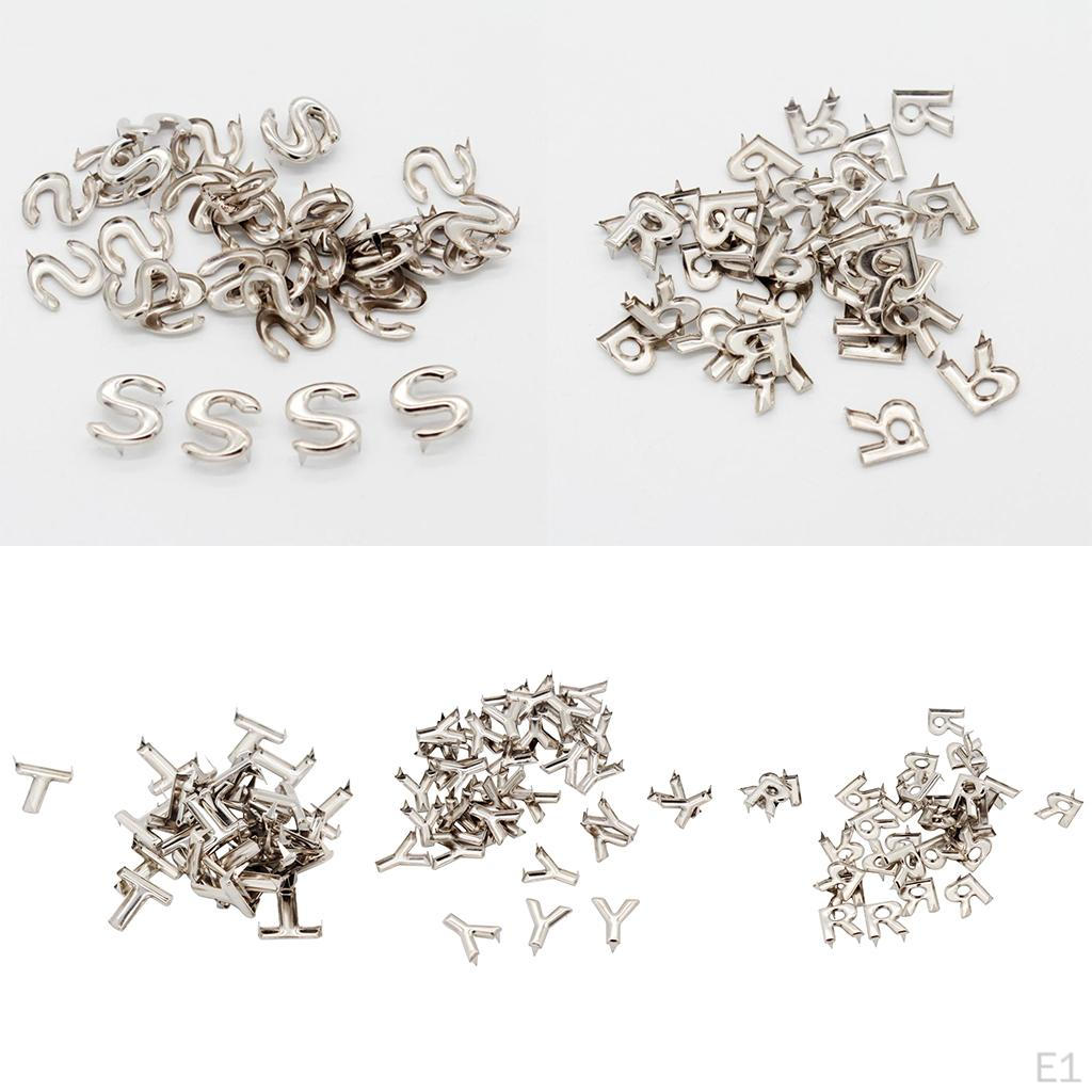 30 Stück Buchstaben Nieten Metall DIY Nieten Alphabet R Y Niet Set Verzierung