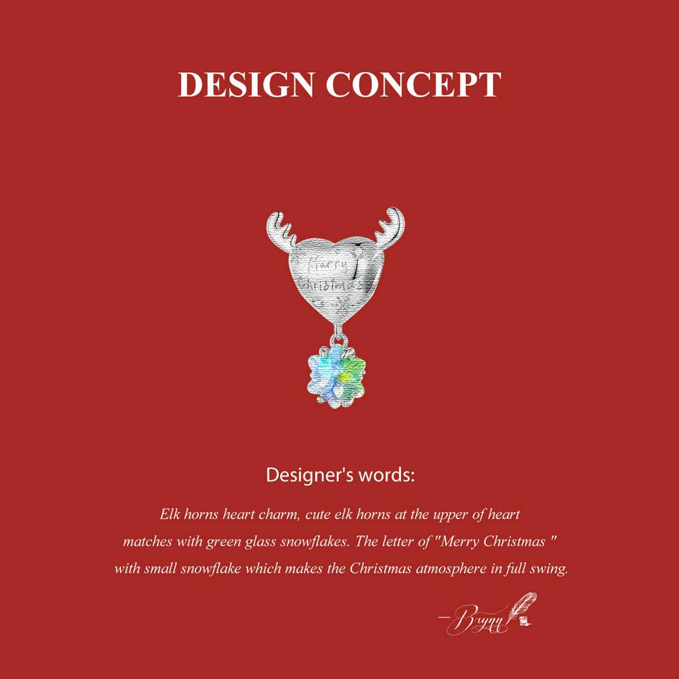 WOSTU 925 Silver Christmas Tree Car Beads Elk Snowflake Charm Snowman Puppy Cat Pendant Fit DIY Bracelet Necklace Cute Xmas Gift