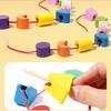 Geometric Shape Matching Board Game Montessori Matching Building Blocks Baby Toy  Kindergarten Kids