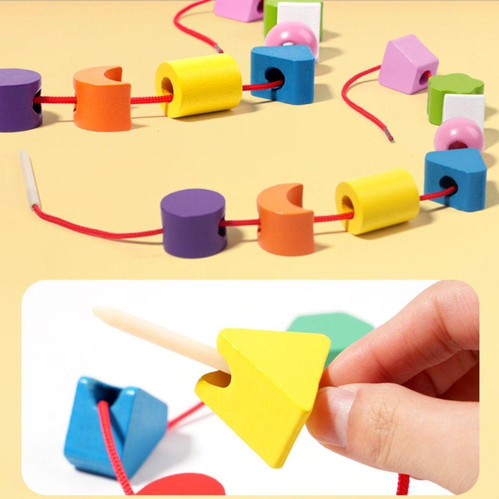 Geometric Shape Matching Board Game Montessori Matching Building Blocks Baby Toy  Kindergarten Kids