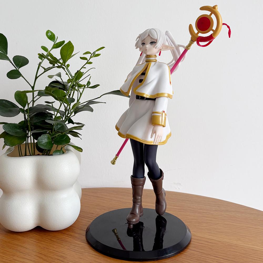 Frieren Girl Figure Frieren Beyond Journey'S End Elf Girl With Magic Staff Collectible Statue Desktop Decor For Anime Fans