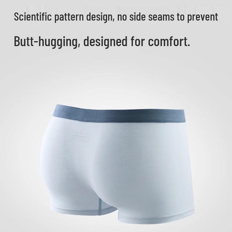 LANGSHA Men's Teen Pure Cotton Antibacterial Boxer Briefs