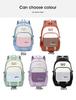 Stylish Color Block Backpack for High School Students - Large Capacity Casual Schoolbag