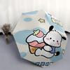 1pc Pochacco Ice Cream Cone Automatic Folding Umbrella - Portable 3-Fold Design with 8-Bone Iron Frame, Perfect for Outdoor Use, Festive Gifts, Travel