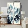2 pcs, versatile polyester transparent curtains for home decoration Japanese-Inspired for use in bedrooms and living rooms