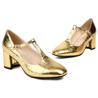 Klassische High Heels Mary Janes Schuhe Luxus Gold Silber Damen Absatzschuhe 2024 Neu T-Riemen Frühling Pumps Hochzeit Party Tanzschuhe