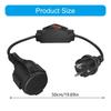 4.8mm To 4.8mm Power Cord Extension Cord With Protective Cover Male Plug To Female Socket Electric Wire For Electronic