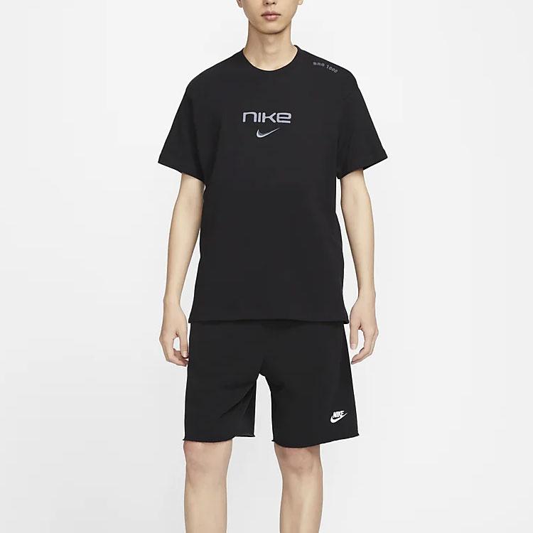 Nike Sportswear Letter Print Design Comfortable Pullover Short Sleeve T-Shirt Men T-Shirts Black FZ5416-010