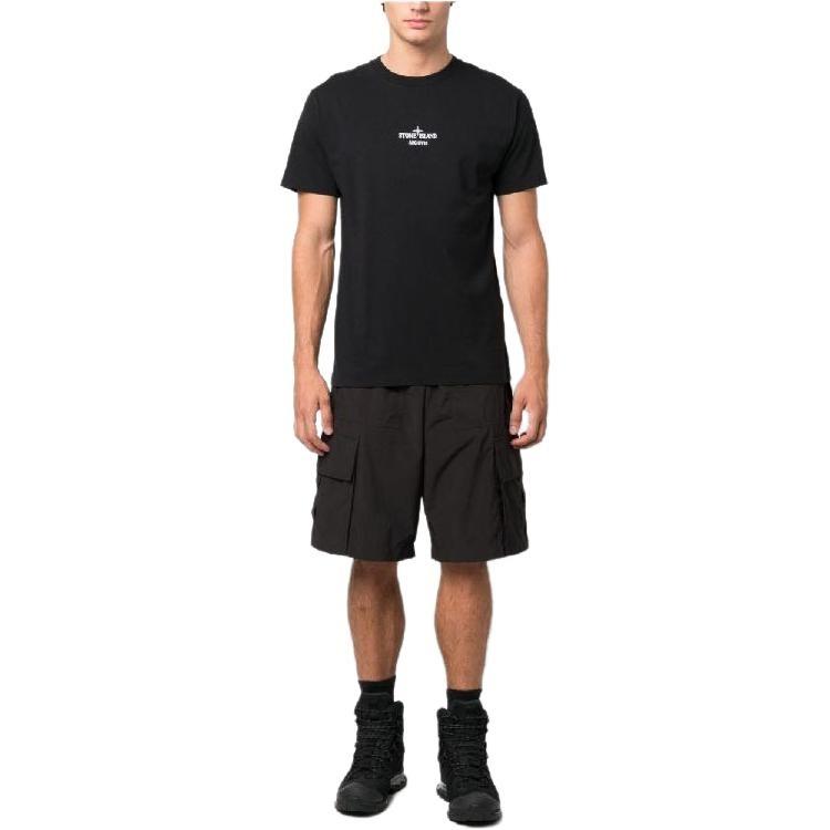 STONE ISLAND Logo T-shirt 'Black' Men's 79152NS91-V0029