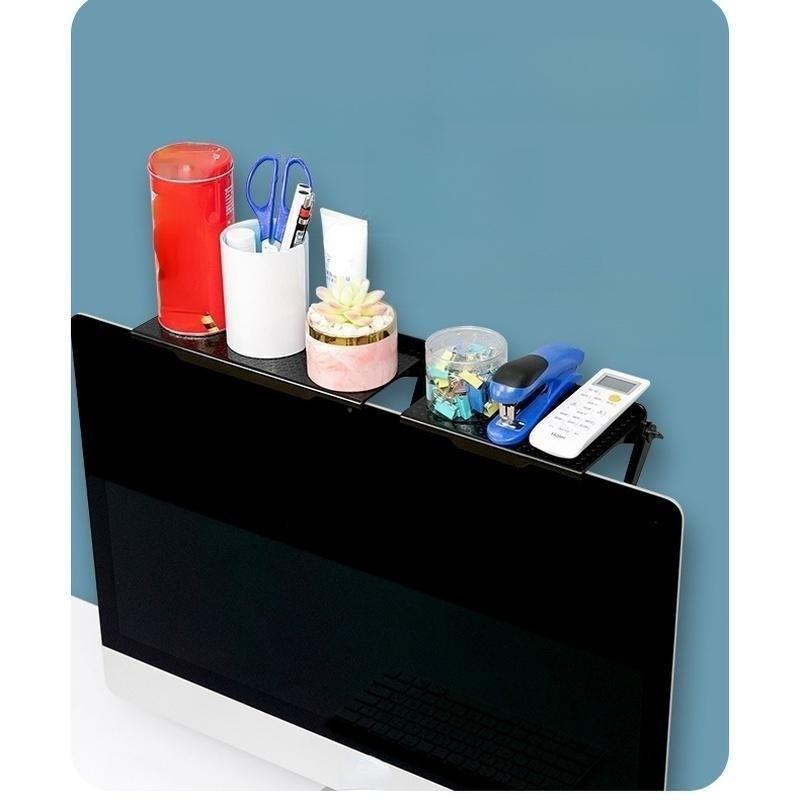 Rack TV Monitor Organizer Screen Top Storage Shelf Holder Practical Home Storage Computer Office Multi-functional Organizer