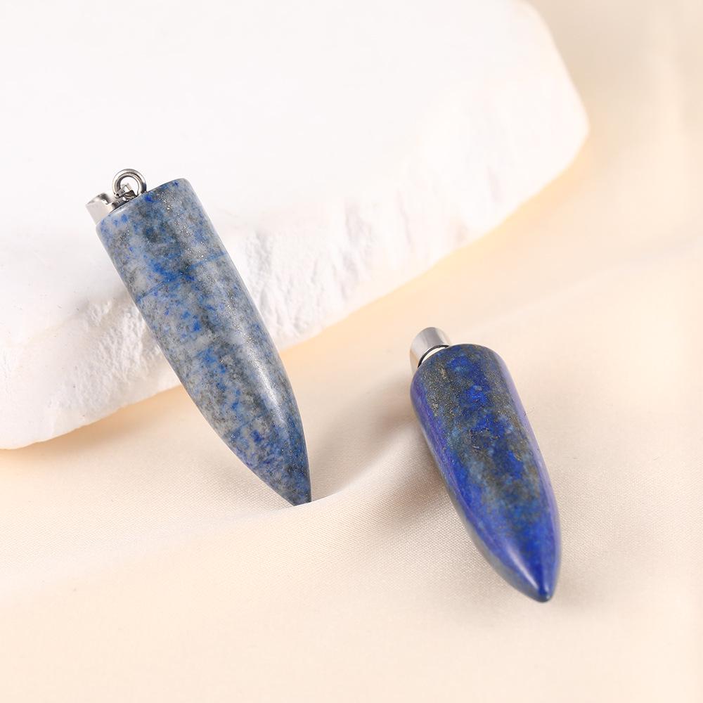 Crystal Agate Bullet Necklace Pendant & Keychain Accessory