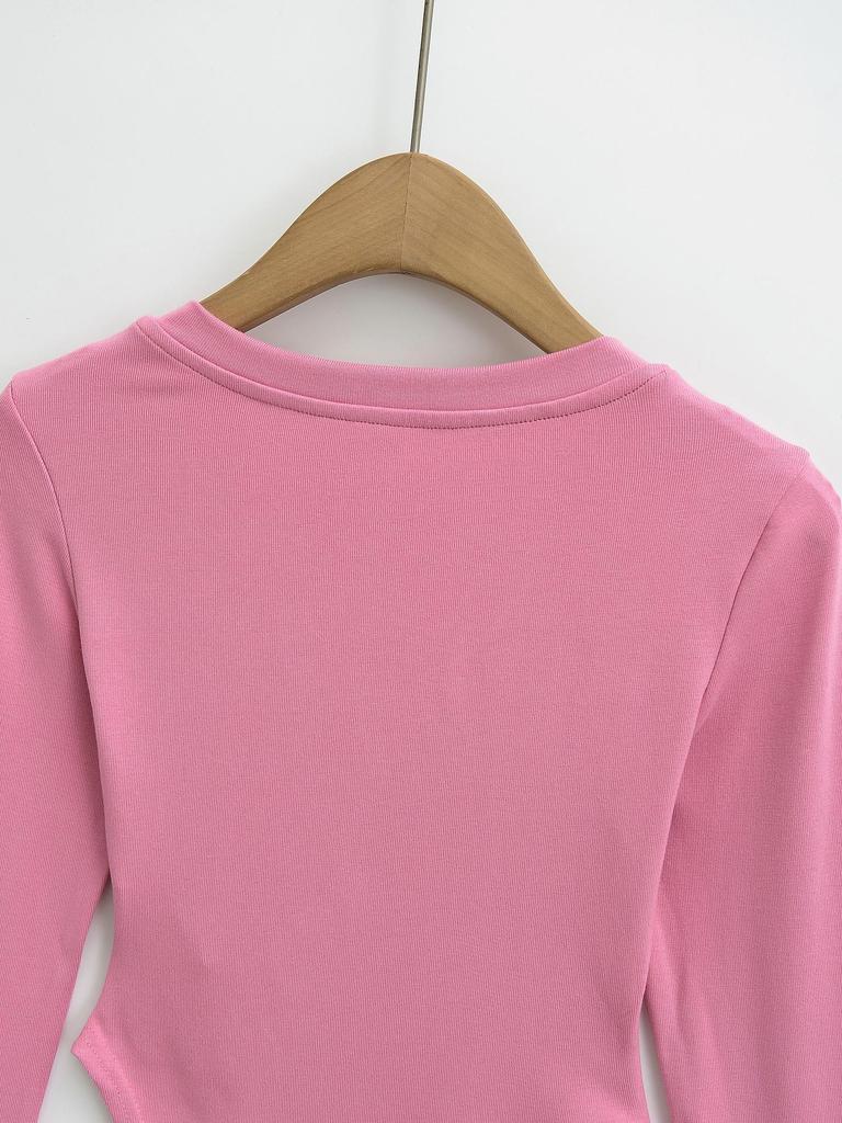 Spicy Girl Sweetheart Neck Slimming Long Sleeve Fitness Top for Women - Spring/Summer Collection