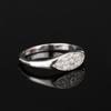 925 Sterling Silver Ring White Cubic Zirconia Round 1.5mm 1.3mm Rhodium or Yellow Gold Plated Elegant Women Jewelry