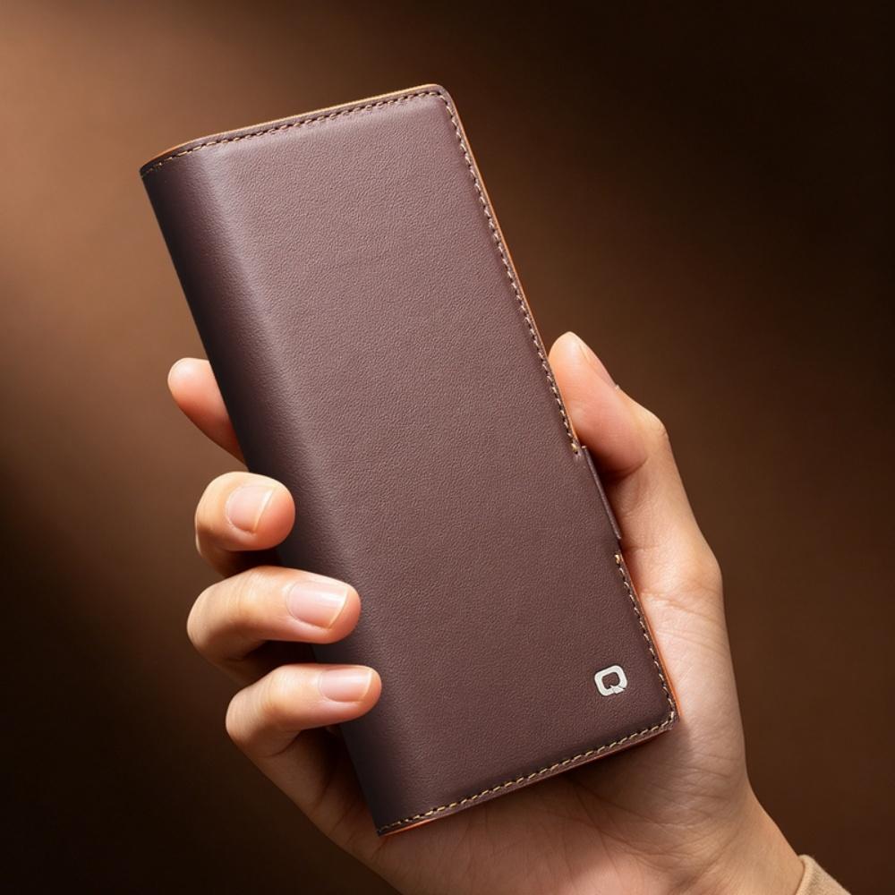 Per Samsung Galaxy Z Fold8 Fold 8 Ultra Vera Pelle di Vacchetta Magnetica Custodia a Libro Portafoglio di Lusso Business per ZFold8 Ultra